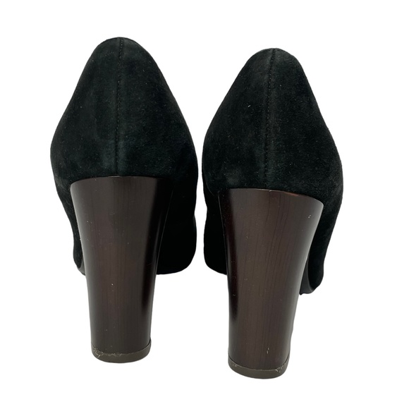 Missoni Chevron Suede Heels 5.5 for Target Black Leather Sole Taupe Round Toe - Picture 10 of 10